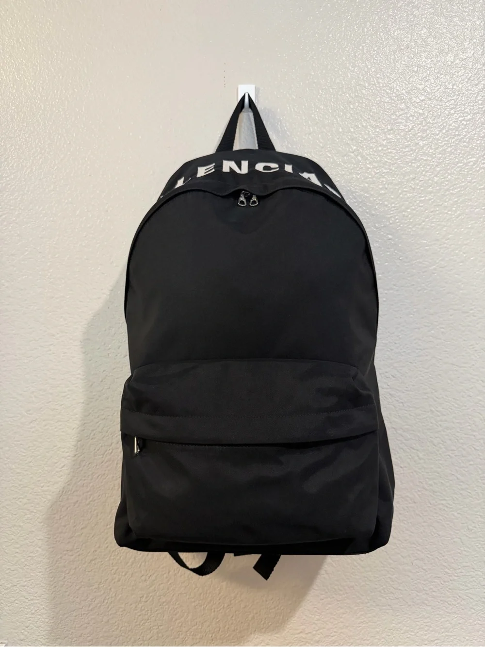Balenciaga Black Logo-Trim Backpack